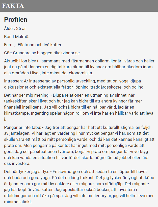 Faktaruta Skånska Dagbladet Elisabeth Svensson